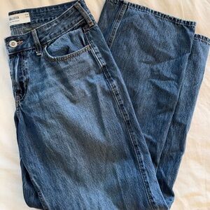 Hollister Blue Low-Rise Baggy Jeans
